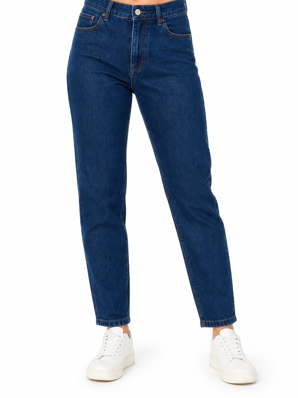 Warp & Weft Classic High-Waist Straight Jeans - NYC Skinny Dark Blue size 20w